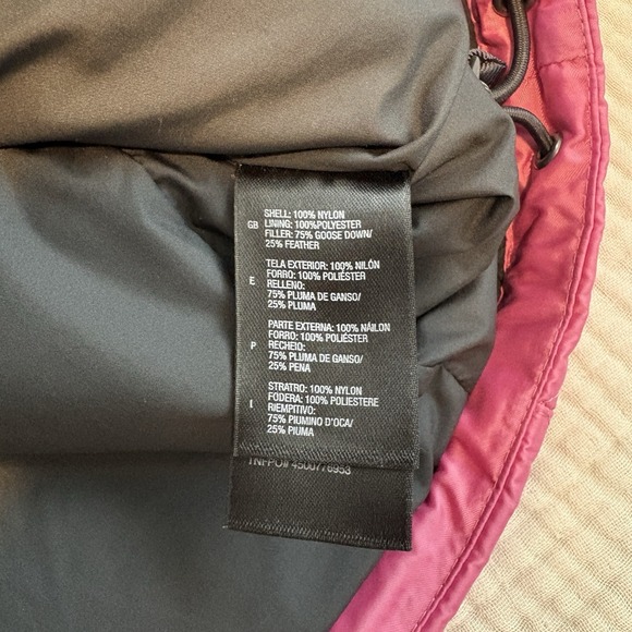 The North Face 550 Puffer Vest Goose Down Women's Sz Large Pink Full Zip - Picture 9 of 16